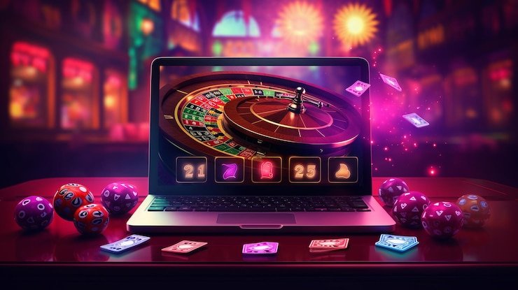 Contoh pembagian kartu Domino QQ dengan empat batu domino di meja latar 88